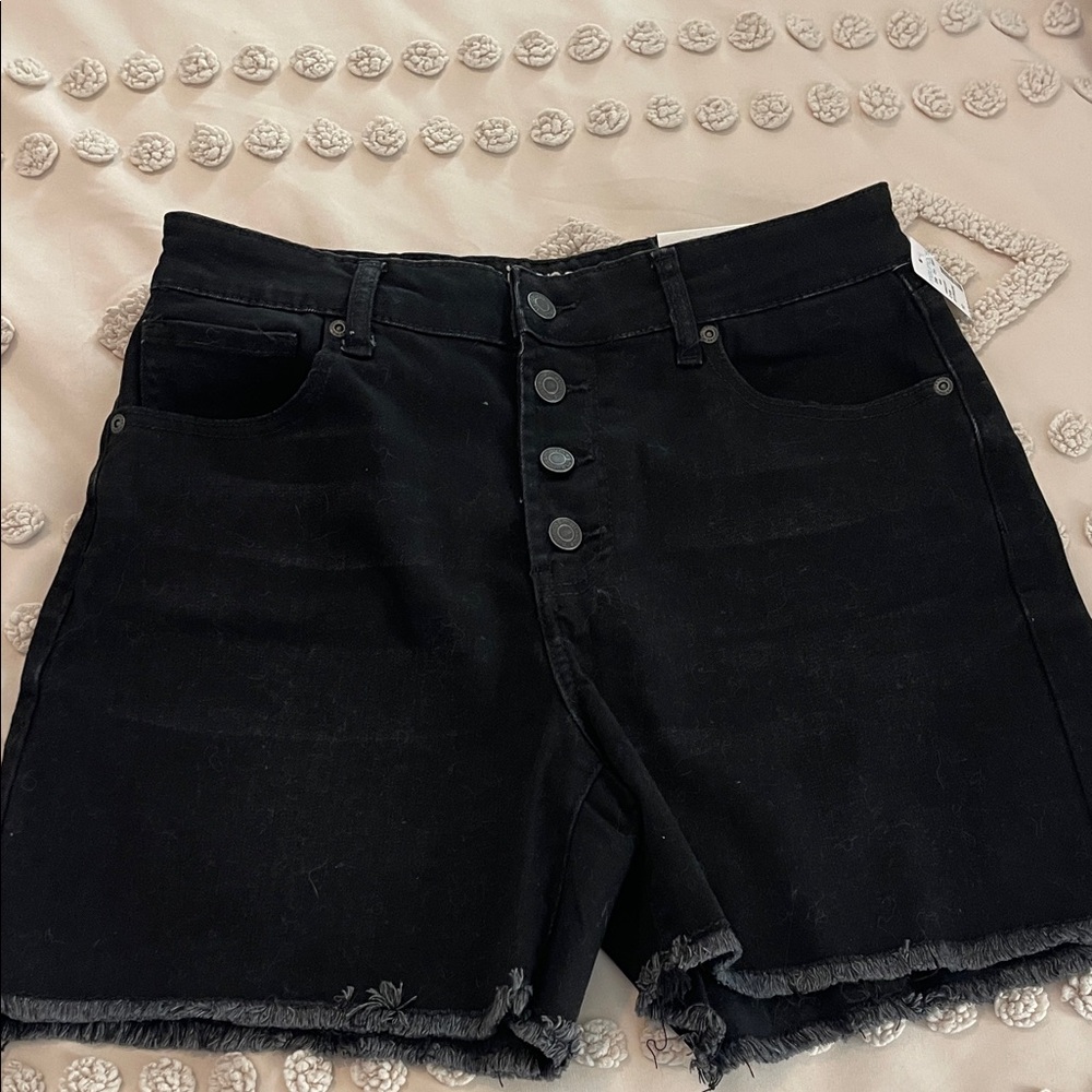 Maurices High Waist Black Denim Shorts